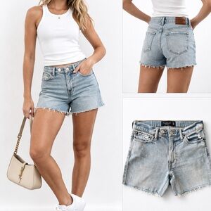 Abercrombie & Fitch 90s Straight Custom Cutoff Denim Shorts 30W